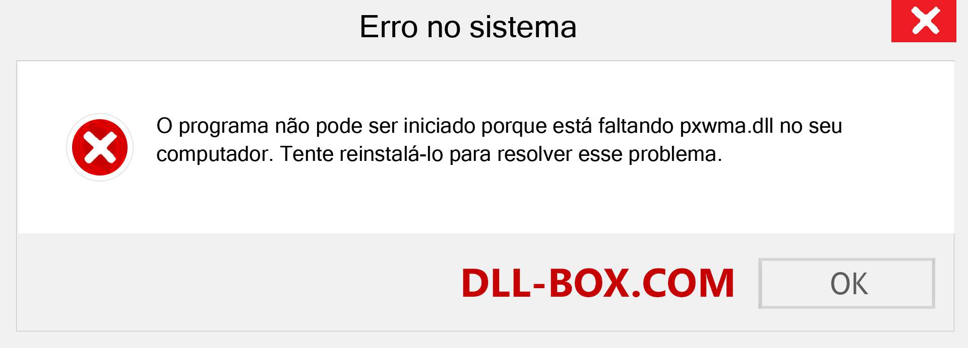 Arquivo pxwma.dll ausente ?. Download para Windows 7, 8, 10 - Correção de erro ausente pxwma dll no Windows, fotos, imagens